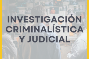 INVESTIGACIÓN CRIMINALÍSTICA Y JUDICIAL INVESTIGACIÓN CRIMINALÍSTICA Y JUDICIAL